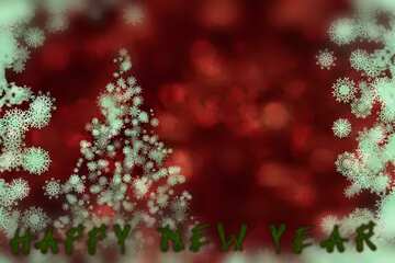 FX №83852 Christmast tree happy new year card