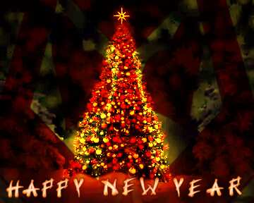 FX №141067 Christmas Tree with Happy new Year