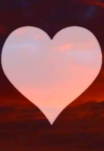 FX №176307 Red sunset love Heart