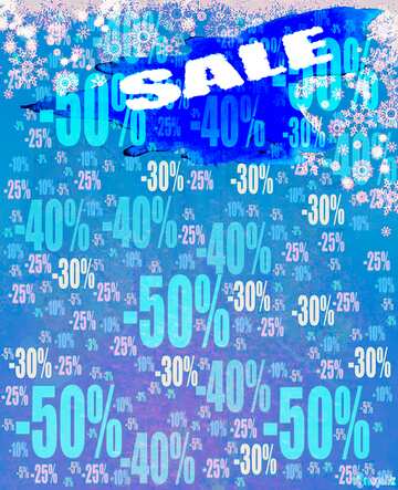 FX №195858  Christmas Snowflakes frame blue winter sale banner template design background Store discount dark...