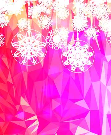 FX №203188 Clipart Christmas pink Polygonal abstract geometrical background with triangles