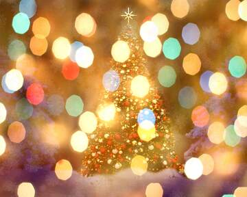 FX №266787 Pretty Pastel Christmas Tree