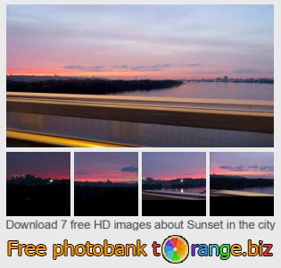 images free photo bank tOrange offers free photos from the section:  sunset-city