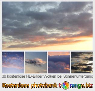 Bilddatenbank tOrange bietet kostenlosen Fotos aus dem Bereich:  wolken-bei-sonnenuntergang