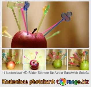 Bilddatenbank tOrange bietet kostenlosen Fotos aus dem Bereich:  ständer-für-apple-sandwich-spieße