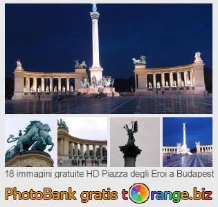 Banca Immagine di tOrange offre foto gratis nella sezione:  piazza-degli-eroi-budapest