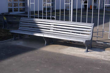 Benches under fence №910
