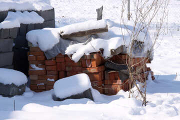 Brick in the snow №690