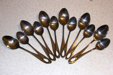 A set of table and tea spoons №956
