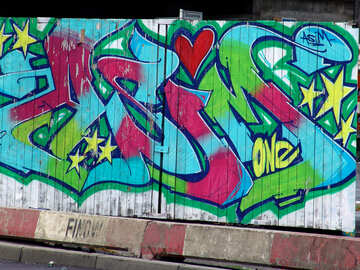 Graffiti auf Zaun №232