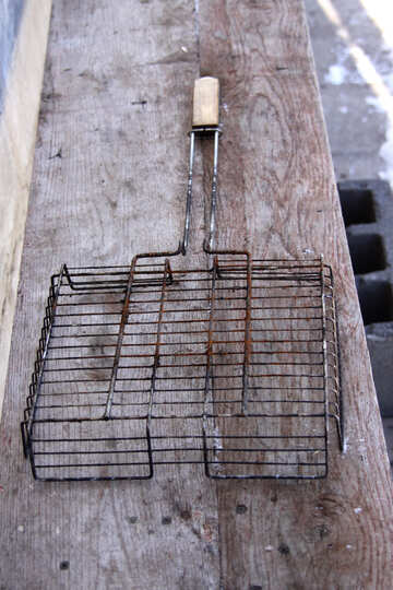 Rusty charred grill for grilling №727