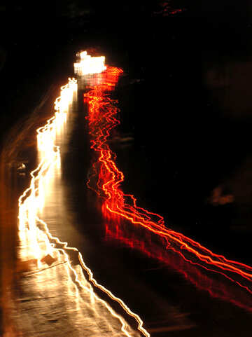 Night traces from cars