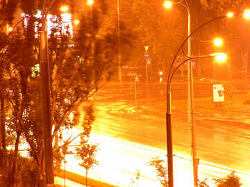 Night crossroads in the rain №208