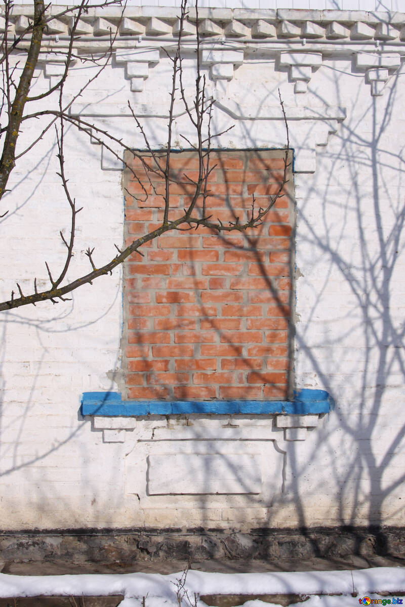 Windows rural repousos prometido vermelho tijolo №843