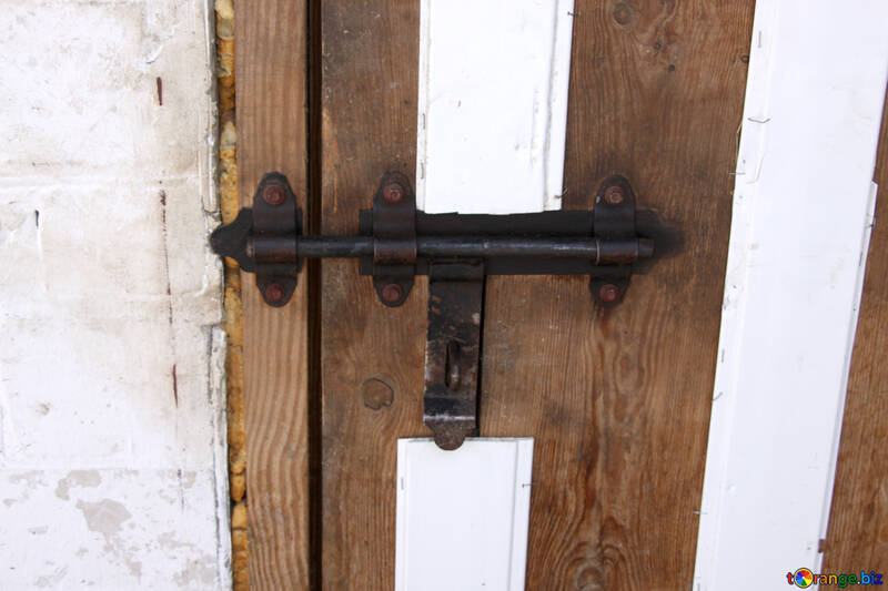 Puerta metal apoyo su oído para zmka en de madera granero puerta №745
