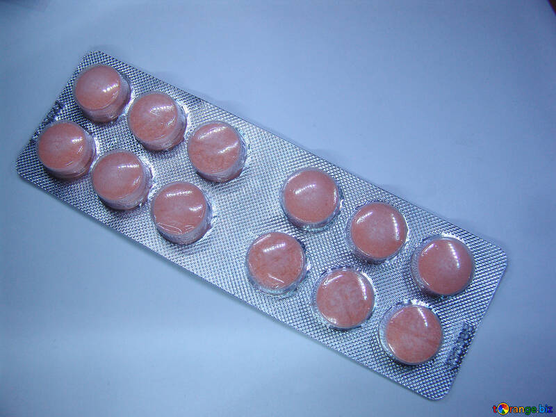 Blister with pink tablets. Vtaminy №655