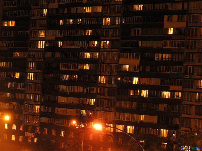 Night windows of flats №213