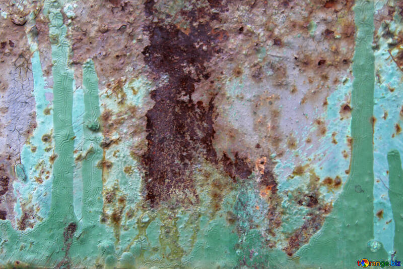 The old paint on rusty sheet №521
