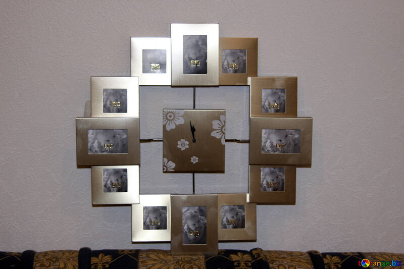  Reloj de pared con Photo Frame reloj de memoria  №982