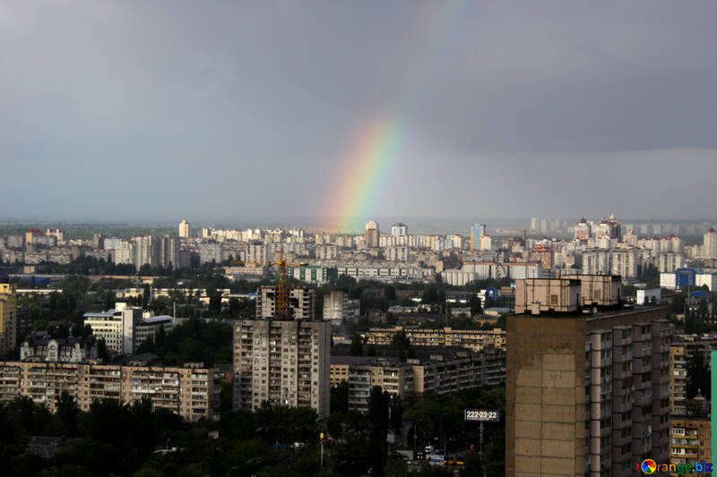 A rainbow over the city №1684