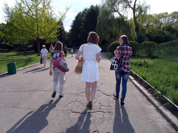 Girls at walk  №10999