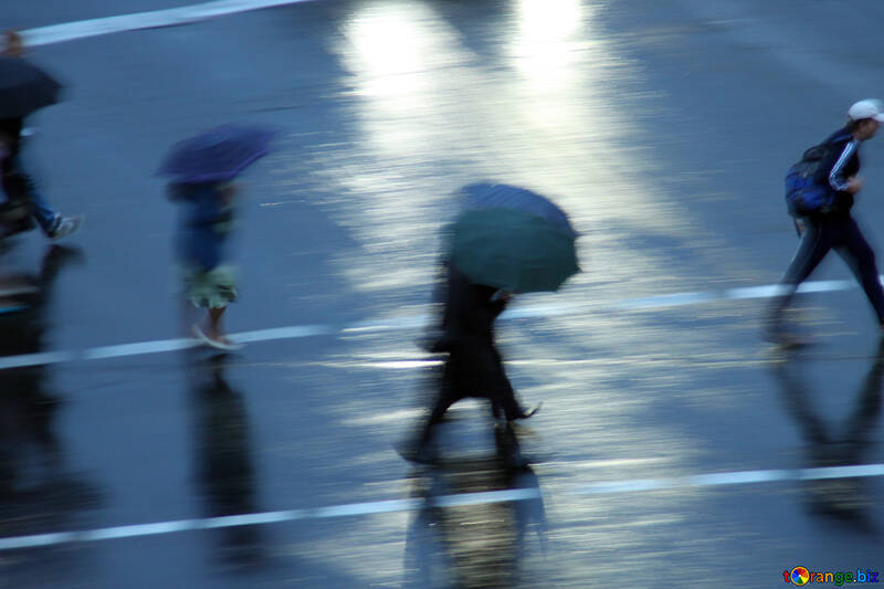 Pedestrians  umbrella №10957