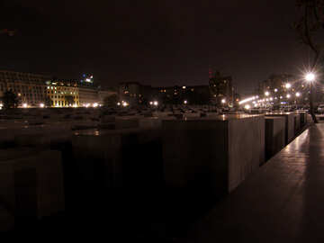 Monument to the Murdered Jews of Europe at night №11505