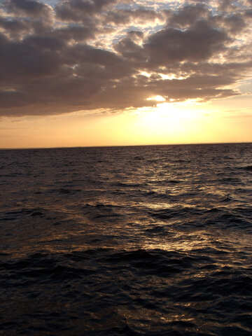 日没、 海。 №11338