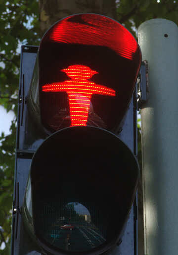 Rotes Licht für Fußgänger №11655
