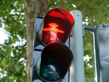 Красный светофор для пешеходов №11721