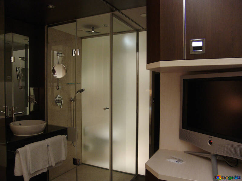 Bathroom without walls in the room №11836
