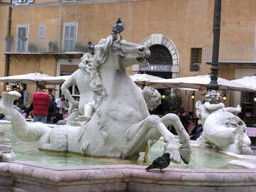 Horses in the fountain №12603