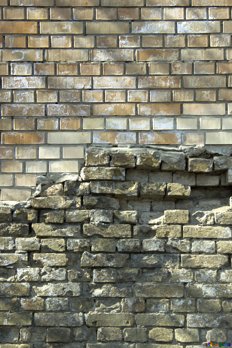 New brickwork on the old.Texture. №12801