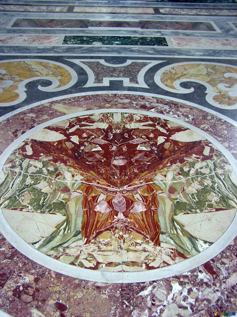 Pavimento in mosaico di marmo №12551