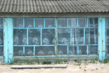 Текстура старые большие окна №13754
