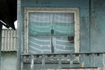 Textura de la vieja cortina de la ventana №13745