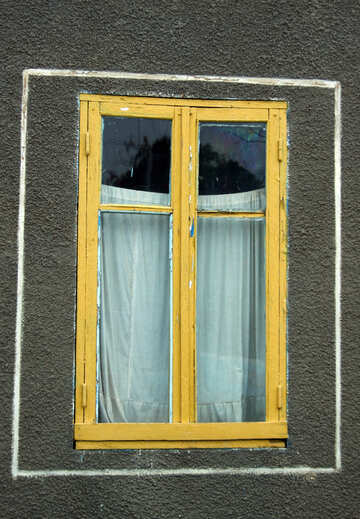 Alte Fenster mit farbiger №13744