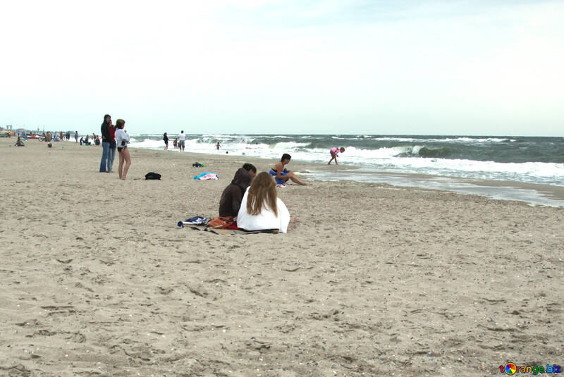 Холодний вітер на пляжі №13448