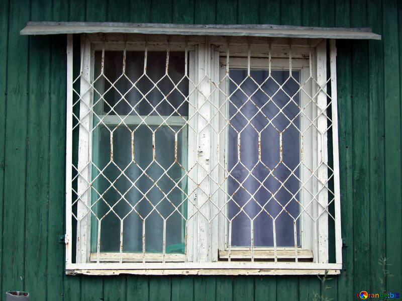 Window with visor and grating №13787