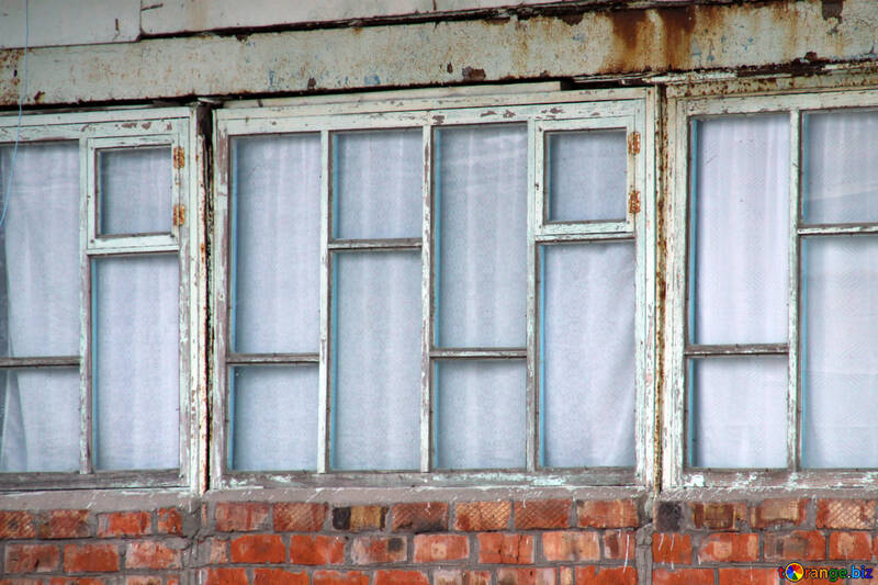 テクスチャの背の高い古い窓 №13788