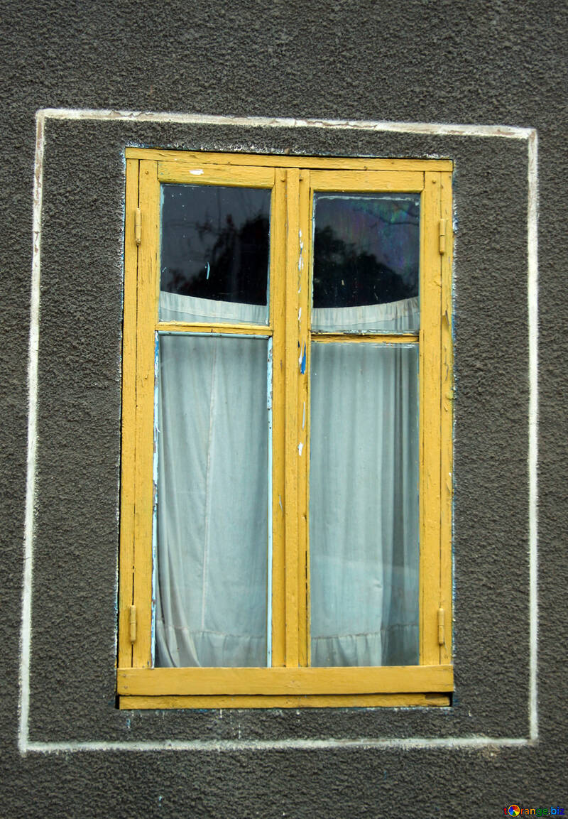 Old window with colored №13744