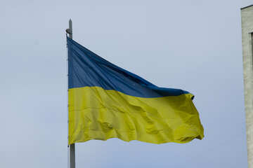 Blue and yellow flag №14758