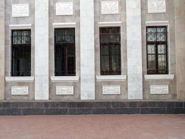 Textur. Die Fassade der Gebäude-Ära USSR №14113