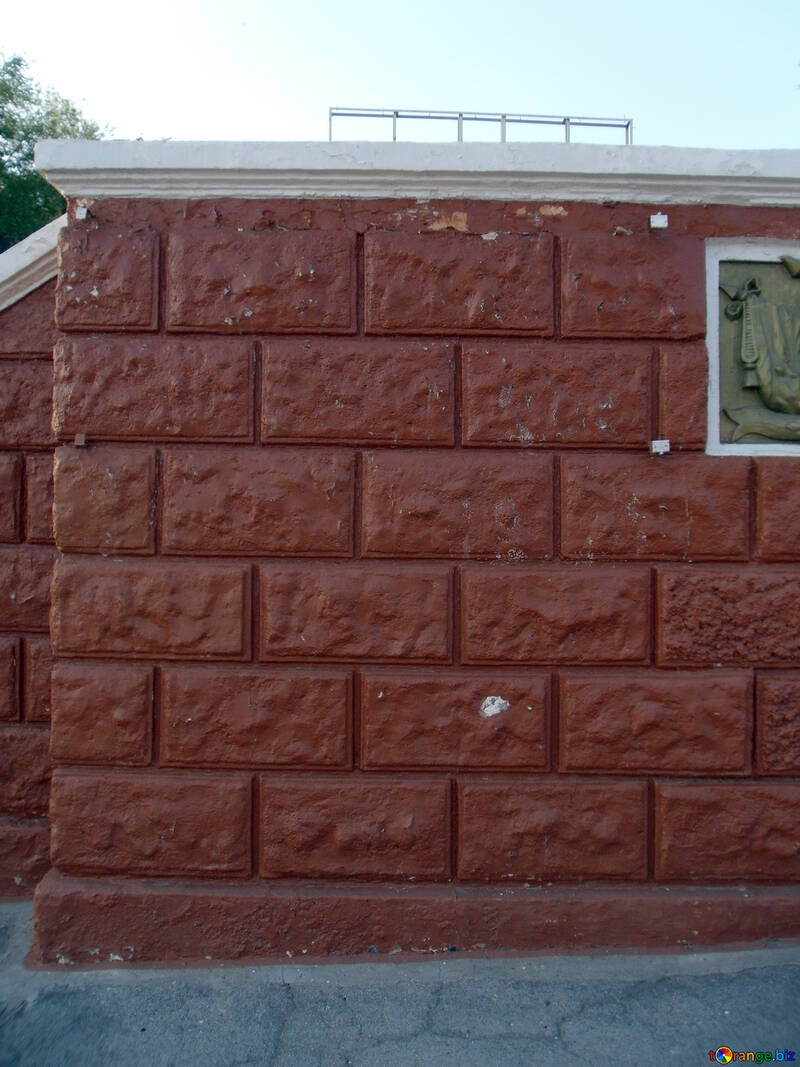 Текстура червона кам`яна стіна №14144