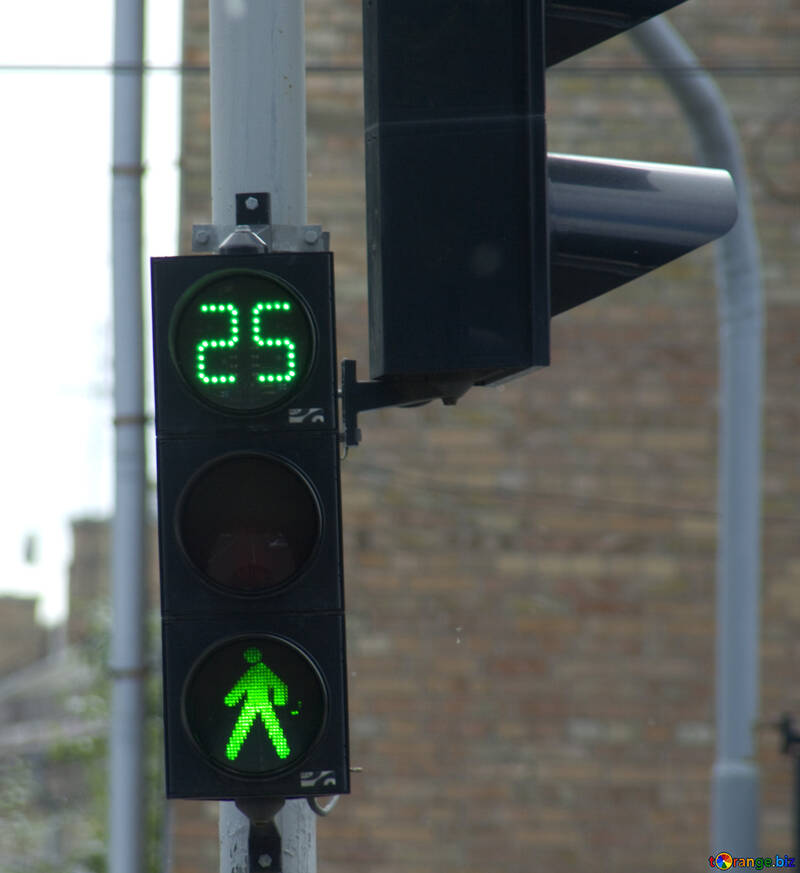 Green traffic light for pedestrians №14778