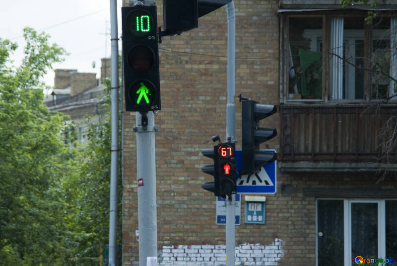 Traffic light with time №14759