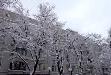Winter zierte Stadt №15629