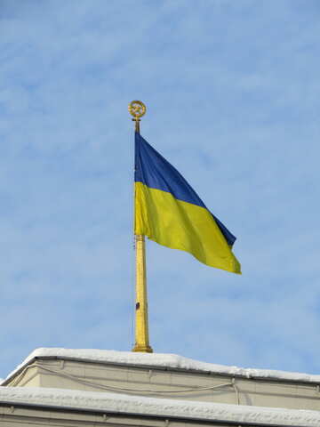 Ukraine Flagge Dach №15689