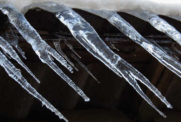 Icicles under the roof №15514