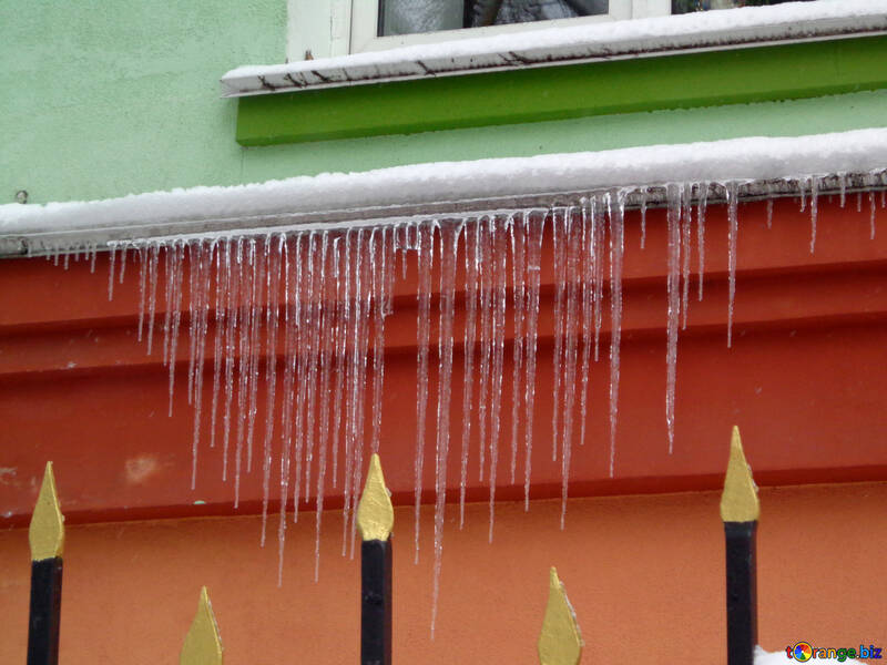 Icicles by the window №15576